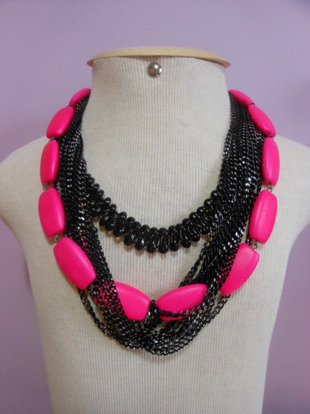 Maxi-Colar P&Pink Neon